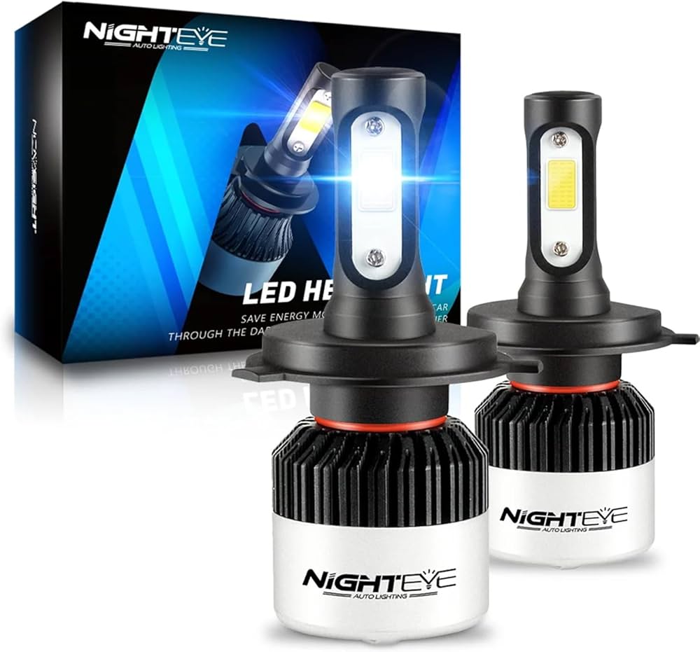 OTOROYS 2 YEAR WARRANTY Geniune H4 Hi/Lo 9000LM 6500K 72 W LED Automotive Headlight Bulbs Auto Conversion Driving Lamp (Cool White light) (H4)