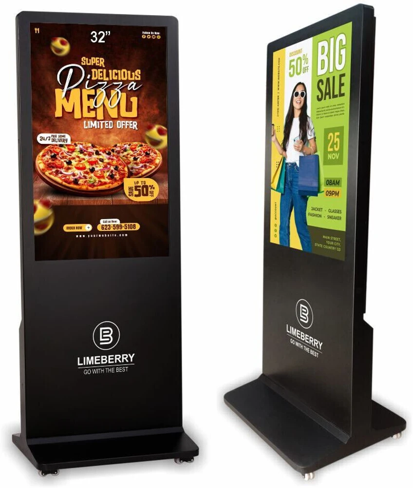 LIMEBERRY Digital Signage Standee Projector Screen Kiosk Advertisement Machine 81.28 cm (32 inch) Full HD LED Backlit IPS Panel Monitor (LB321-AU) (Adaptive Sync, Response Time: 8 ms, 60 Hz Refresh Rate)